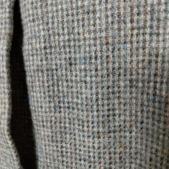 Vintage Imperial of Haggar Men's Sz 40 Pure Wool Tweed Blazer Elbow Patches - Picture 9 of 9